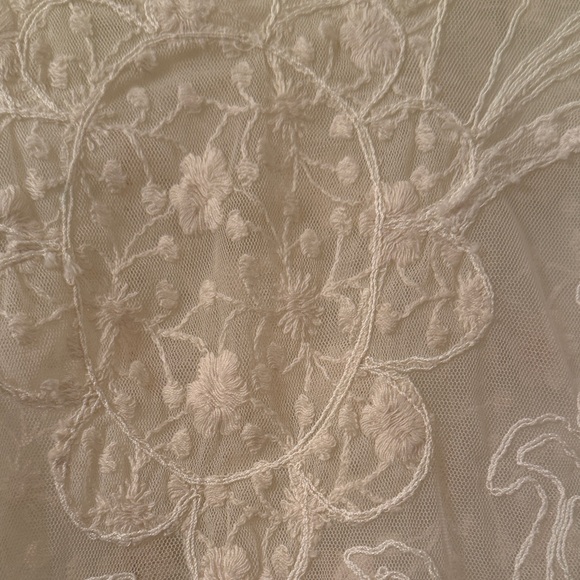 Sundance Elegant Cream Lace Embroidered Women's Top - Picture 4 of 6